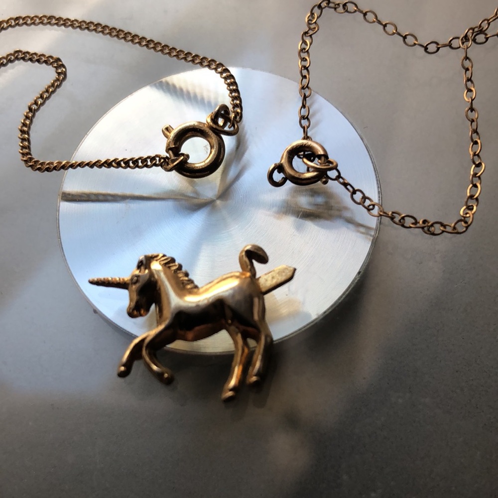 Goldtone Bracelet, Necklaces, Unicorn